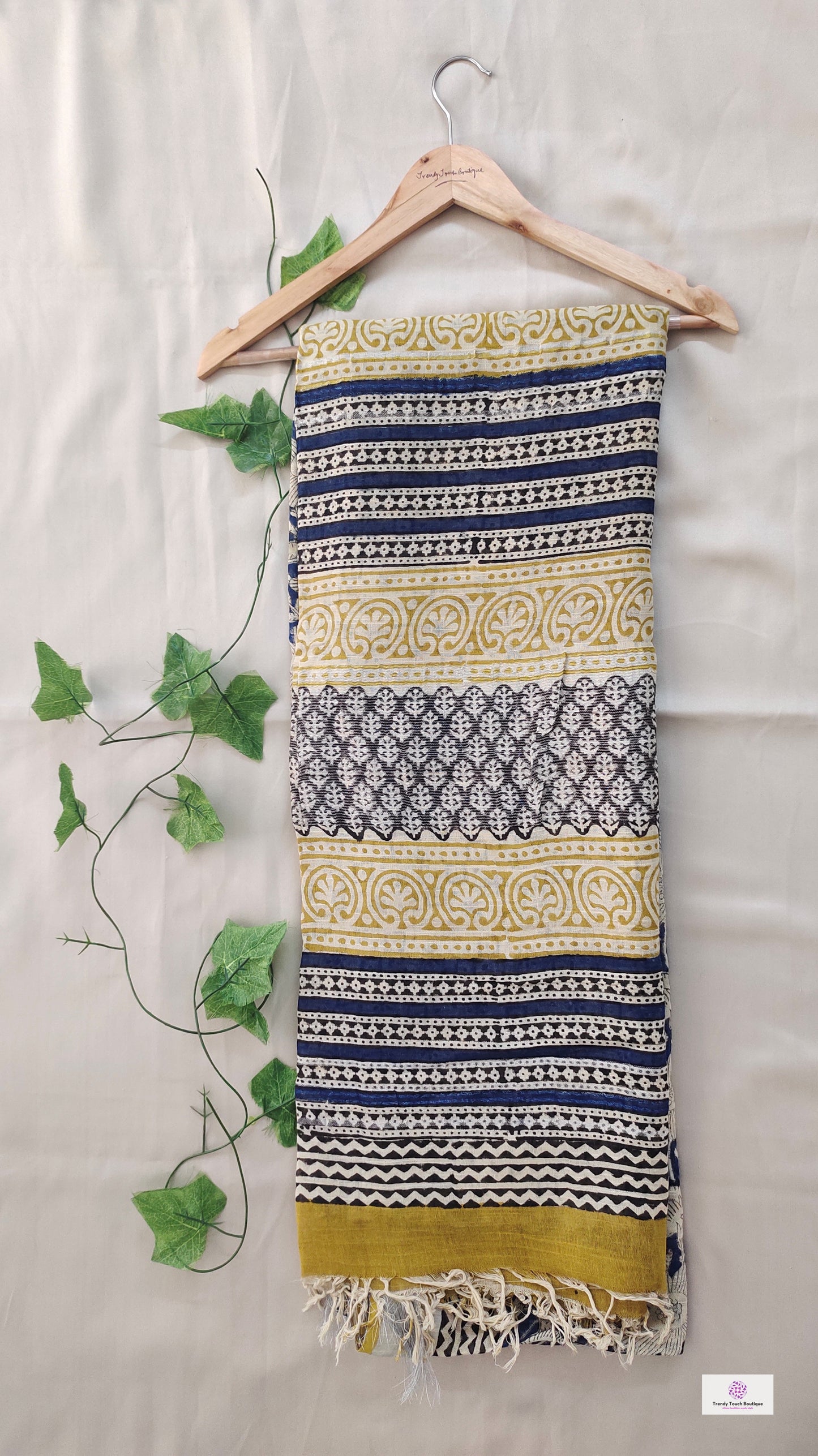  best summer handwoven handloom fabric handblock print organic slub linen saree yellow blue color at best price online with blouse piece for office wear or everyday styling!