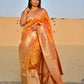 SWARNO - BANARASI SILK SAREE - OCHRE YELLOW