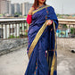 DIGHI - HAND EMBROIDERED - DESIGNER COTTON SILK SAREE