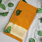 TURMERIC - MADURAI SUNGUDI COTTON SAREE (YELLOW & CREAM)