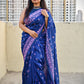 kantha handembroidered designer mulcotton saree blue pink office corporate events and family functions and ceremonies best summer fabric best price