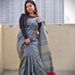 grey red handloom silk cotton office wear formal wear sarees check pattern with blouse piece contrast best price online 