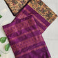 kalyani cotton gadwal kalamkari print peach magenta saree lightweight for office and special function with blouse piece best price