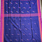 blue bengal cotton handloom saree lightweight summer wear saree fabric with blouse piece best price for office and casual wear