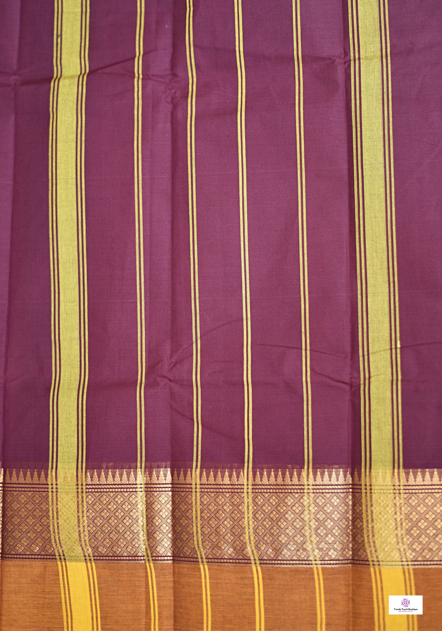 KOLI - CHETTINAD COTTON SAREE (YELLOW & MAROON)