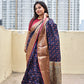 kanjivaram saree blue copper zari work bridal & wedding functions best price lightweight silk saree with blouse piece