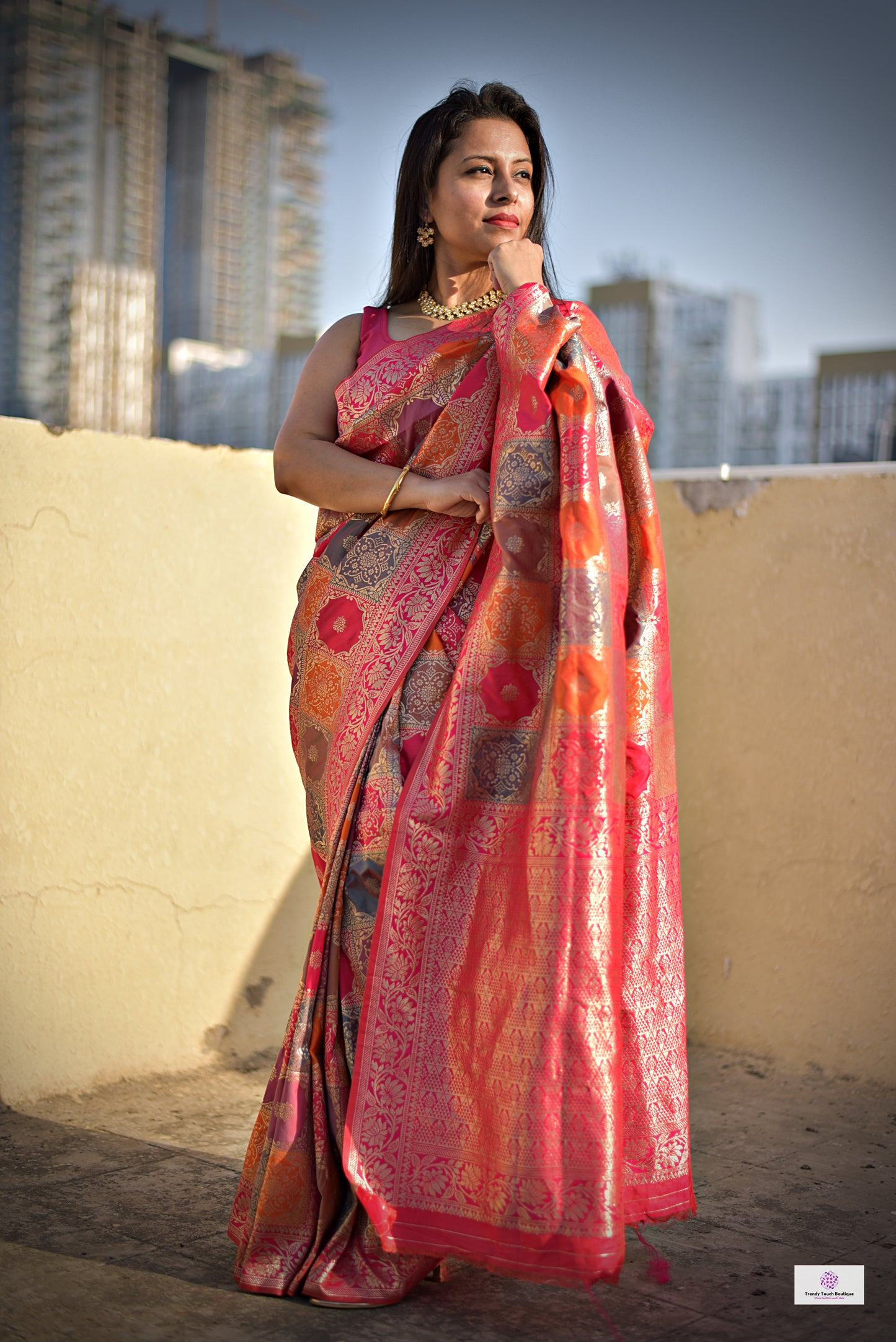 Wedding and bridal function wear saree pink banarasi silk affordable party wear saree zari work rangkat marriage function saree