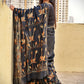 black cotton handloom kantha handembroidered famous lotus design best summer fabric best price with blouse piece summer celebrations saree