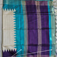 TRINA - GANGA-JAMUNA BORDER - SEMI GHICHA SILK (TEAL GREEN & PURPLE)