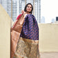 kanjivaram saree blue copper zari work bridal & wedding functions best price lightweight silk saree with blouse piece