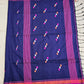 blue bengal cotton handloom saree lightweight summer wear saree fabric with blouse piece best price for office and casual wear