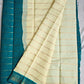 SEA - MADURAI SUNGUDI COTTON SAREE (TEAL GREEN & CREAM)