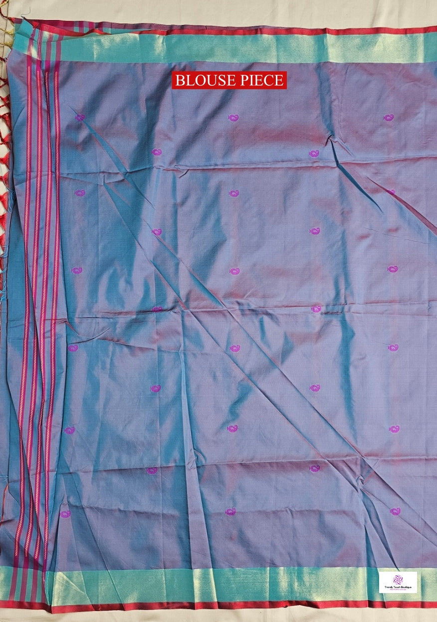 Kalkhetra design soft silk saree for cultural function family events post wedding celebrations special ocassions pink and blue with blouse piece best price