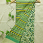 Green organic handblock print mul cotton saree ajrakh vanaspati natural dye floral print best summer fabric office and daily wear saree
