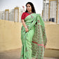 PISTA - KANTHA HAND EMBROIDERED - KHESH KHADI COTTON SAREE