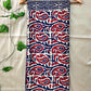handblock print best summer fabric mulcotton saree office wear and lightweight summer sarees best price red and blue for teachers and corporate women
