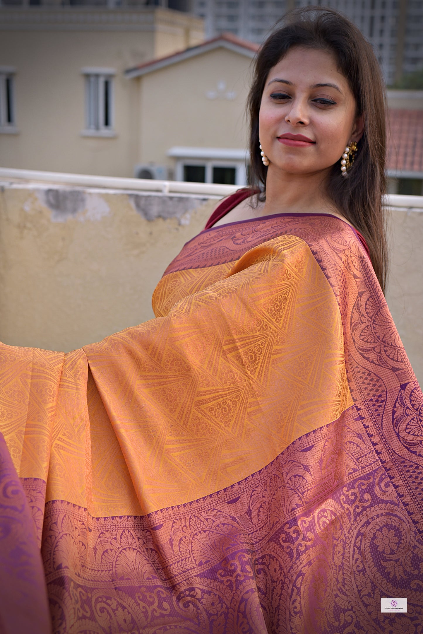 yellow color pattu silk saree for wedding soft silk saree online marriage function contrast brocade work with blouse piece kubera pattu silk saree soft silk