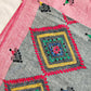 kantha handembroidered designer khadi handloom saree pink green grey yellow best summer fabric for office and casual family functions with blouse piece best price