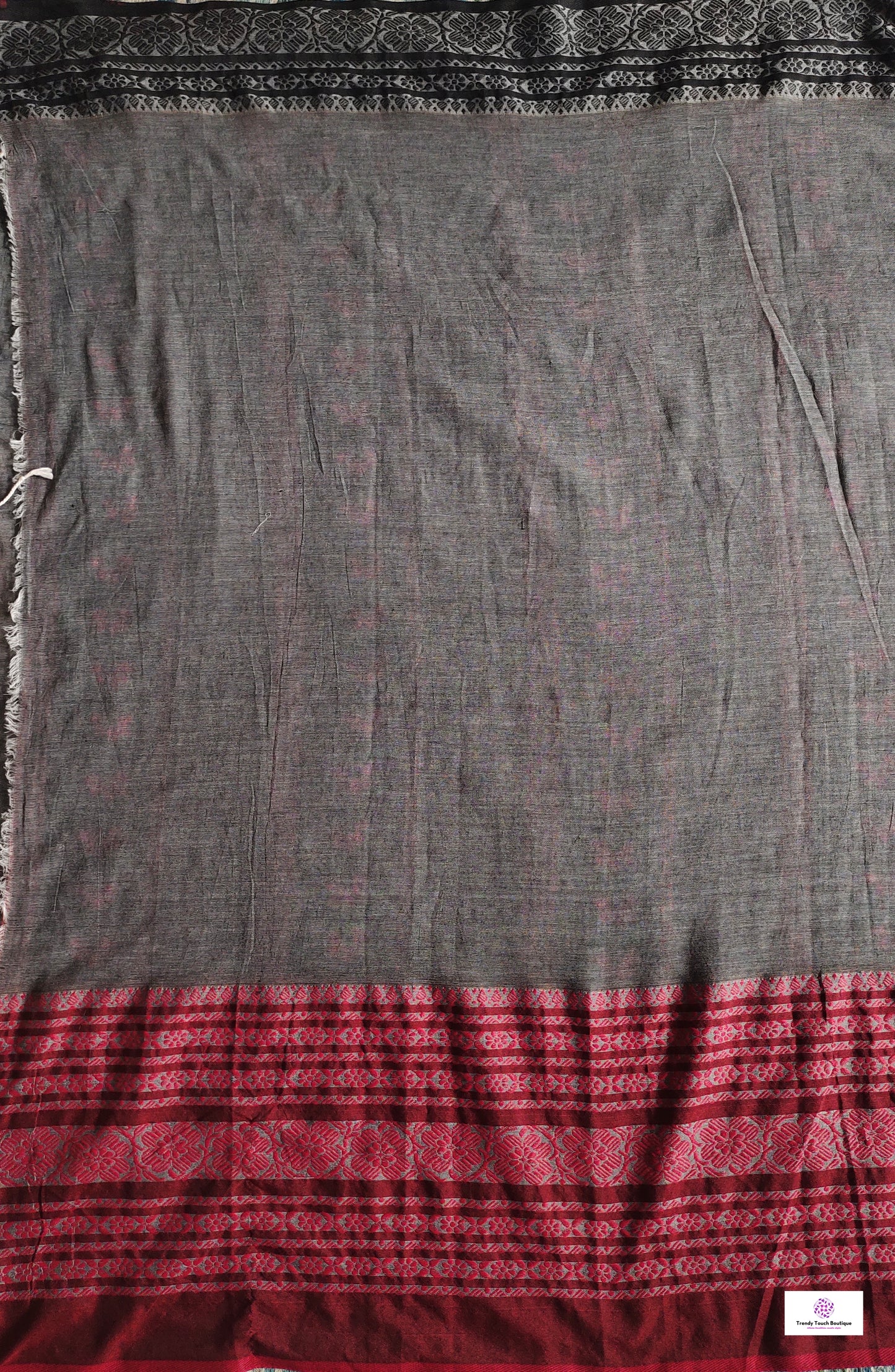 GREY MIST - HANDPAINTED - BEGUMPURI COTTON HANDLOOM