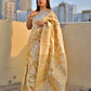 APSARA -  BANARASI SILK SAREE - IVORY