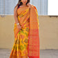 BINODINI - SOFT SILK SAREE (YELLOW & ORANGE)