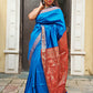 ANAHITA - KATAAN SILK (BLUE & RED)