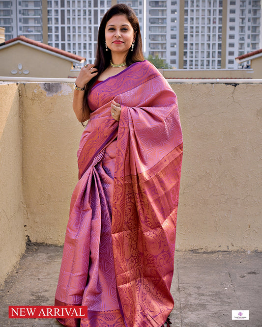 JANVI - KUBERA PATTU SILK SAREE - LILAC