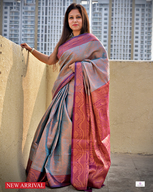 NEER - KUBERA PATTU SILK SAREE - BLUE