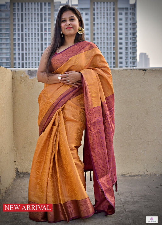 SUHANI - KUBERA PATTU SILK SAREE - YELLOW