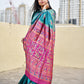 TRINA - BALUCHARI SILK (RAMA GREEN & RANI PINK)