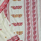 Bengal handloom mercerised cotton saree off white red yellow with blouse piece best price office wear regular wear 