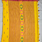 BASANT (MAROON TASSEL) BENGAL COTTON HANDLOOM SAREE (YELLOW)