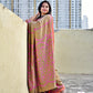 brown and pink kutch hand embroidered mulcotton saree casual and office wear lightweight with blouse piece best price