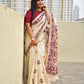 CHAAND - KANTHA HAND EMBROIDERED - DESIGNER KHADI TUSSAR SAREE (IVORY)