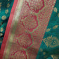 shop saree online teal green and pink silk festive wear saree with blouse piece festive gift best price