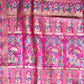 green pink soft baluchari silk saree for wedding and special ocassion lightweight with blouse piece best price