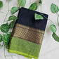 BRINDA - CHETTINAD COTTON SAREE (BLACK & GREEN)