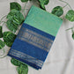 MINTY - CHETTINAD COTTON SAREE (SEA GREEN & TEAL BLUE)