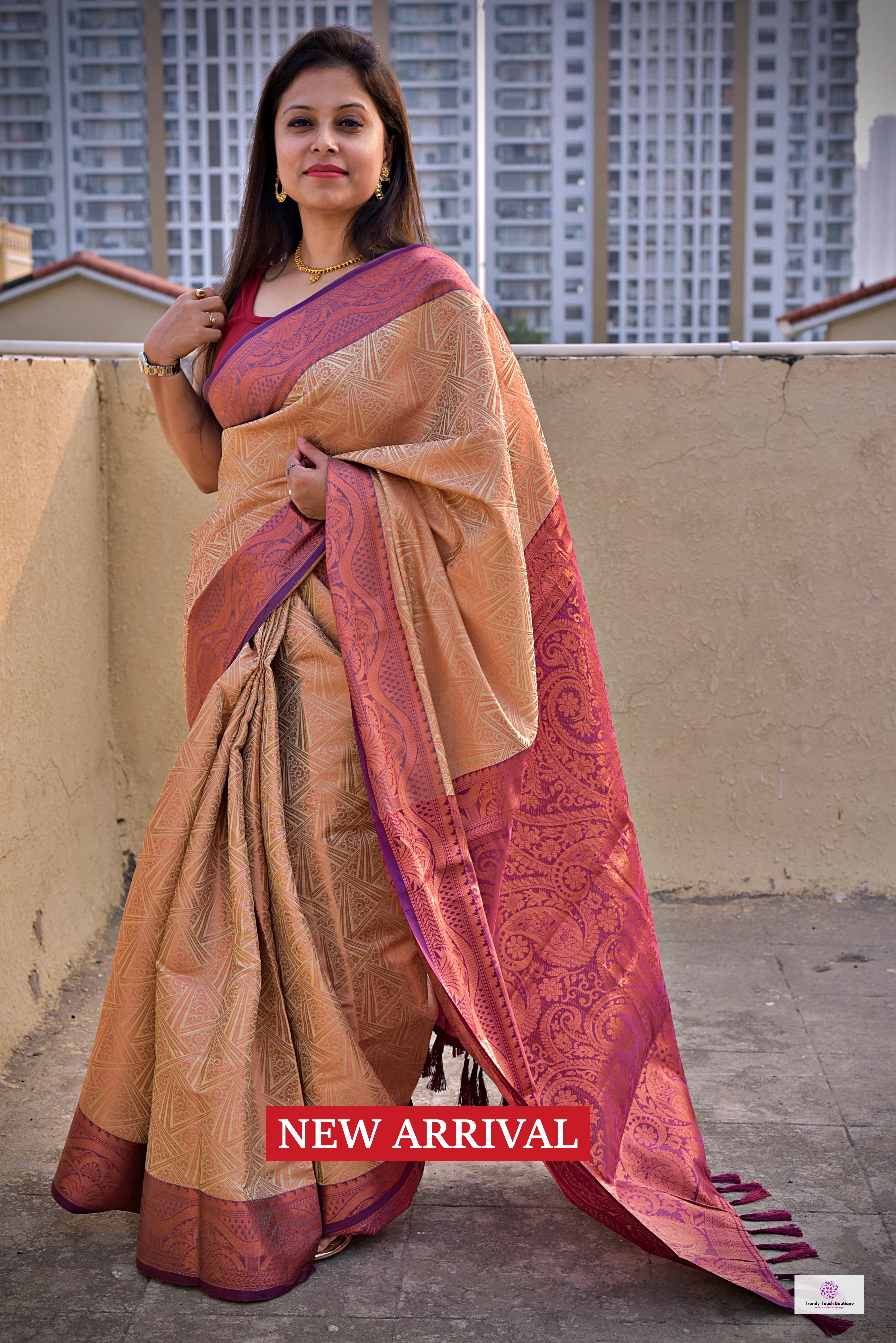 Firozi Soft Silk Saree