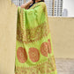 green yellow khadi cotton kantha handembroidered designer saree best summer fabric wedding and casual celebration get together with blouse piece best price