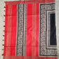 semi tussar silk madhubani and bishnupuri digital print black and red saree for regular wear and casual function office for women with blouse piece and best price