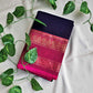 TRIPTI - CHETTINAD COTTON SAREE (MIDNIGHT BLUE & PINK)