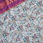 kalyani cotton gadwal kalamkari print  zari border lavendar magenta saree lightweight for office and special function with blouse piece best price