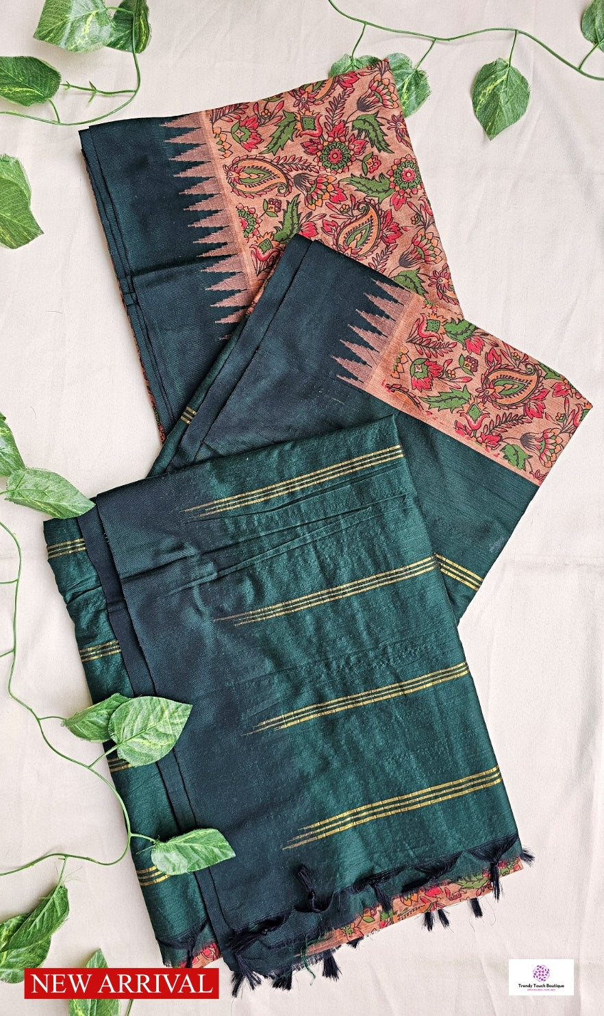 kalyani cotton gadwal kalamkari print peach green saree with temple border is lightweight for office and special function with blouse piece best price