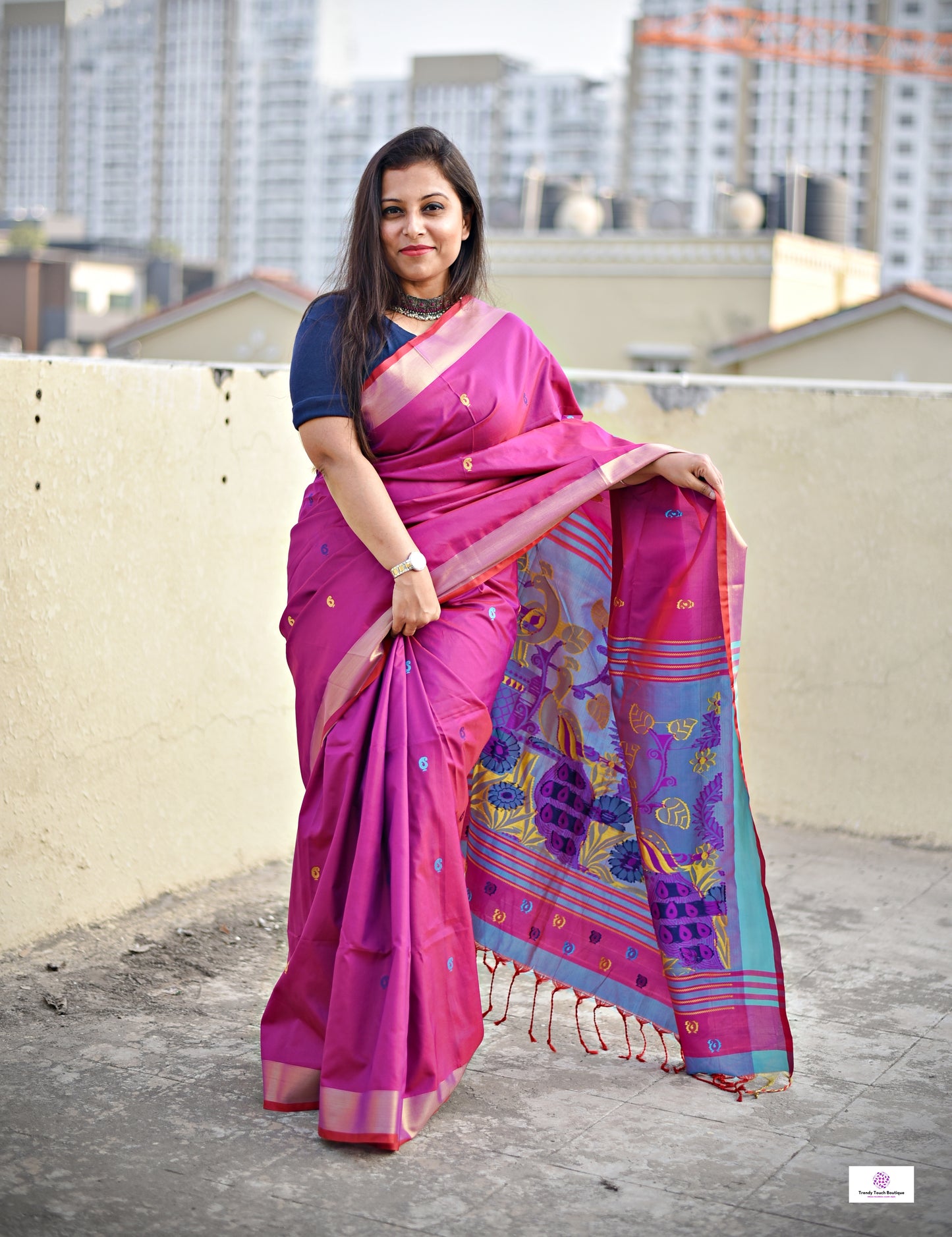 Kalkhetra design soft silk saree for cultural function family events post wedding celebrations special ocassions pink and blue with blouse piece best price