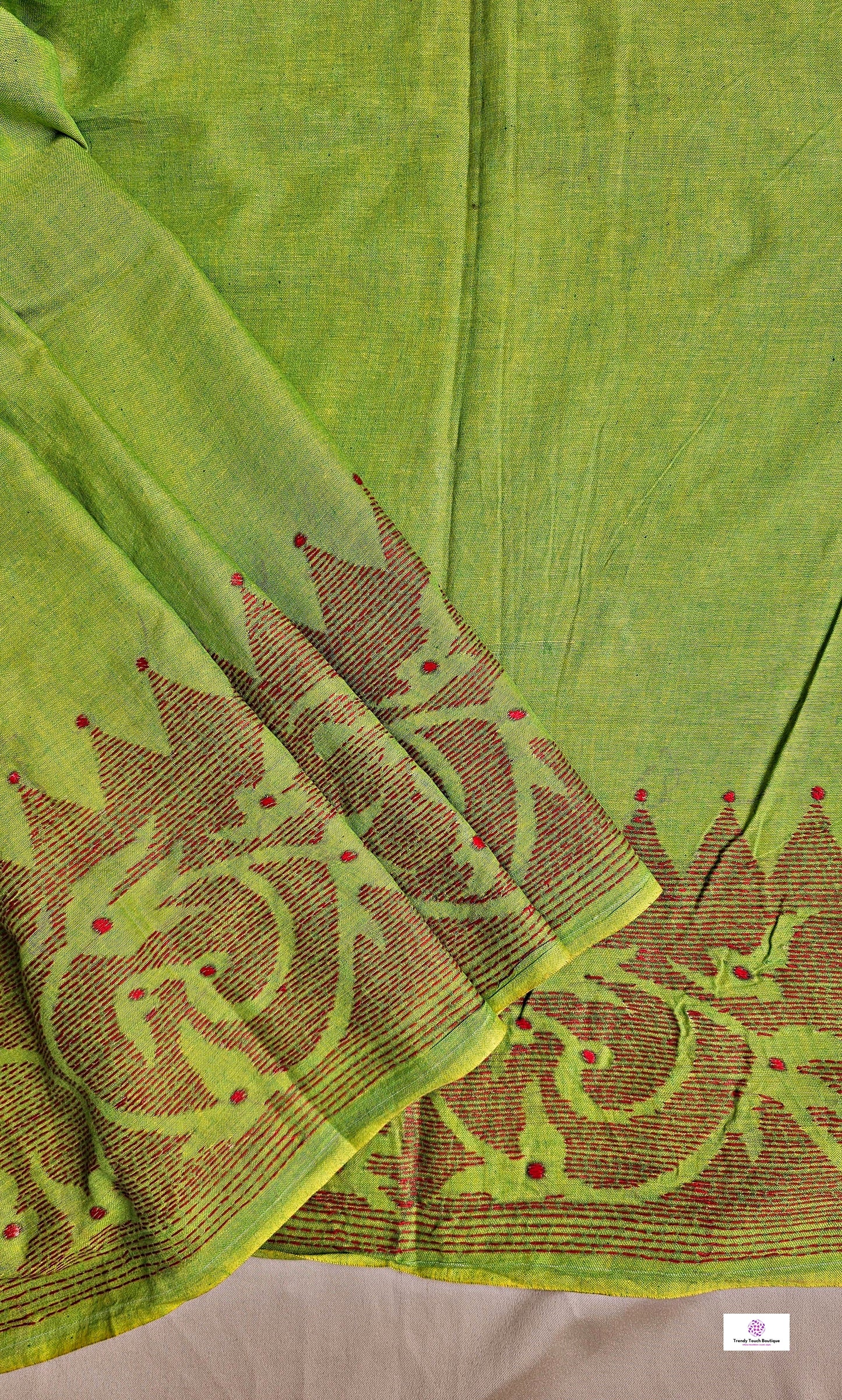 green yellow cotton kantha handembroidered designer saree best summer fabric wedding and casual celebration get together with blouse piece best price