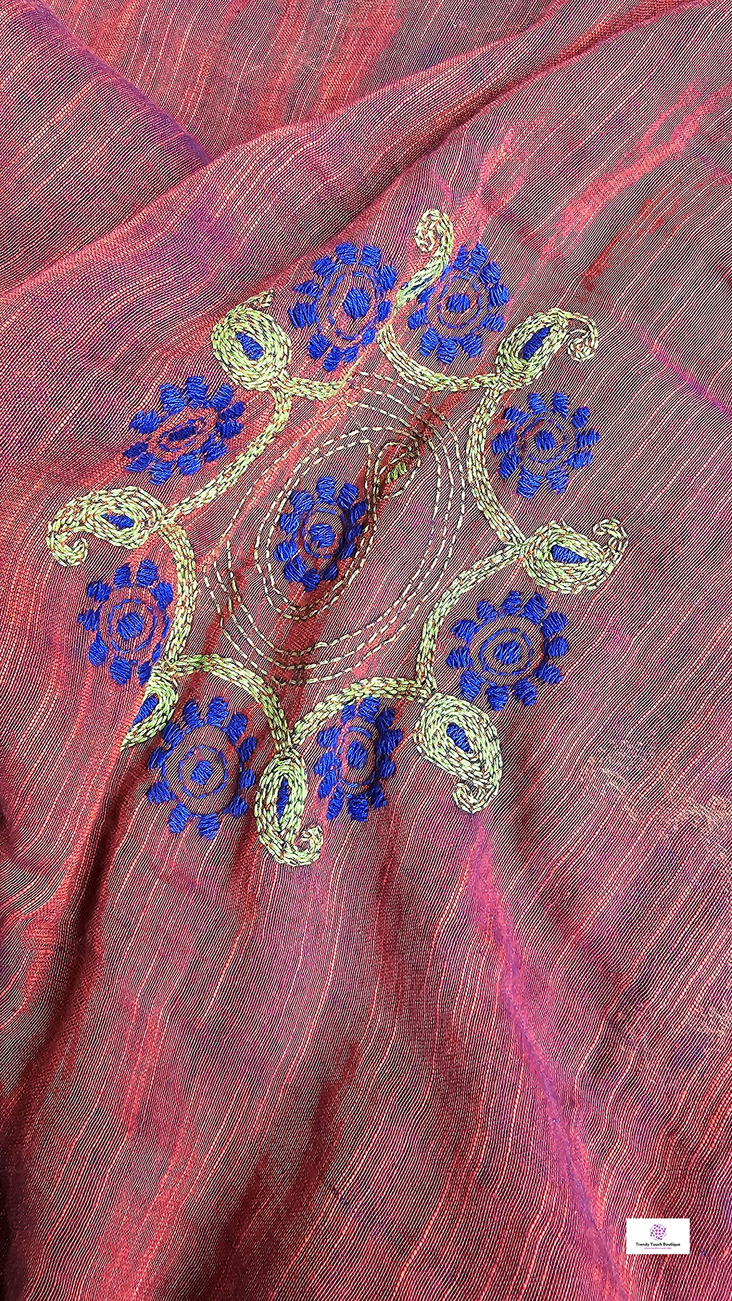 kantha handembroidered mulcotton designer saree best price for casual and wedding functions