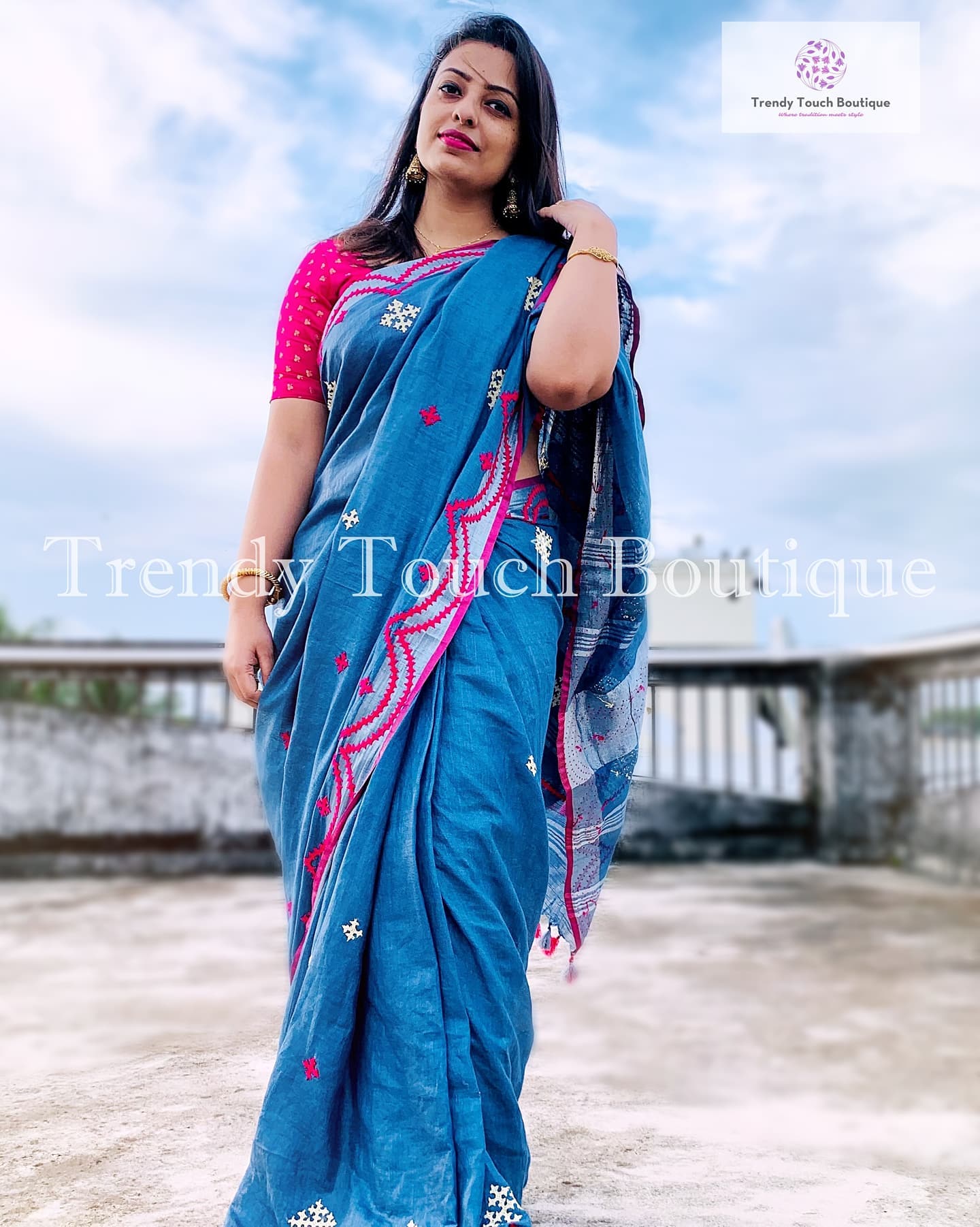 Nudish Pink & Maroon Banarasi Silk Flawy and Light Weight Saree | TST | The  Silk Trend