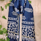 BLUEBELLS - HANDBLOCKPRINT- CHANDERI SILK DUPATTA