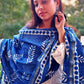 BLUEBELLS - HANDBLOCKPRINT- CHANDERI SILK DUPATTA